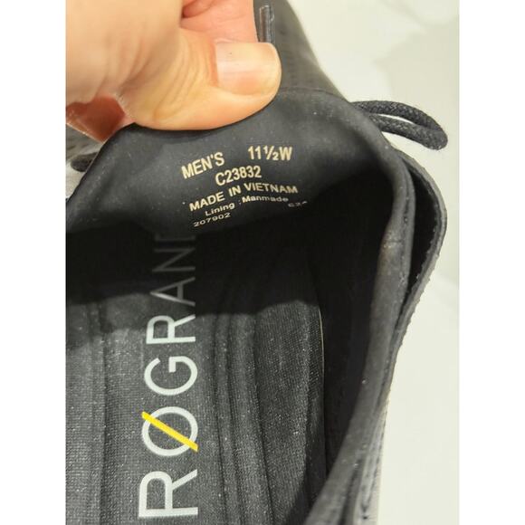 Cole Haan 2.ZeroGrand Laser Wing Oxford Sneakers Black Leather Men's 11.5 W - Picture 6 of 7